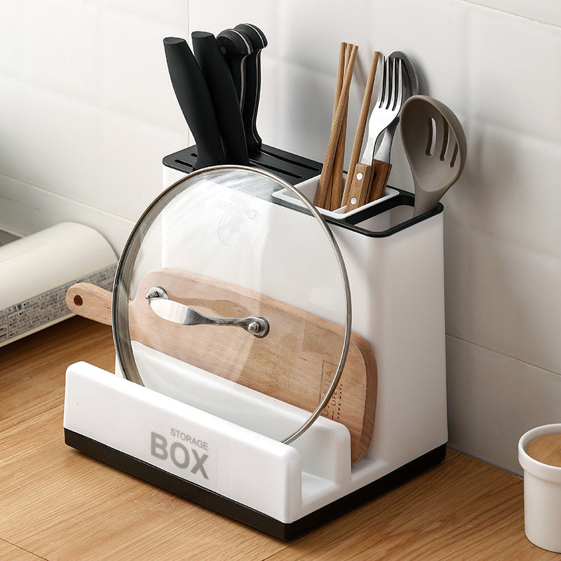 PEPTAM Kitchen Knife & Tableware Storage Holder Rack – Space Saving Cabinet Organizer for Utensils