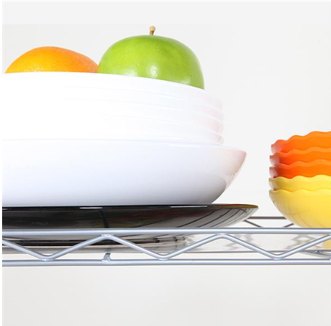 PEPTAM  Rolling Kitchen Organizer Cart – Mobile Utility Trolley with Stainless Steel Top