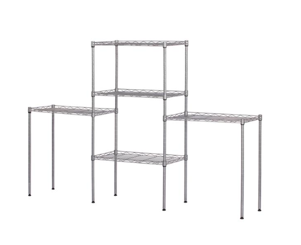 PEPTAM  Rolling Kitchen Organizer Cart – Mobile Utility Trolley with Stainless Steel Top